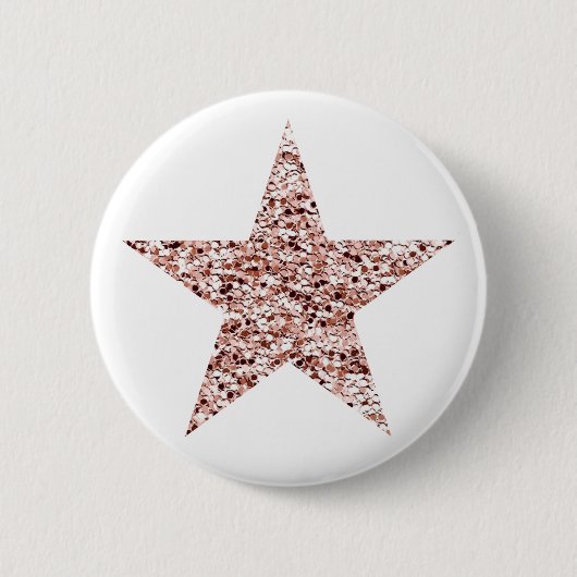 Rose Gold Sequin Twinkle Clipart Shinting Star Cli Button (Vorderseite)