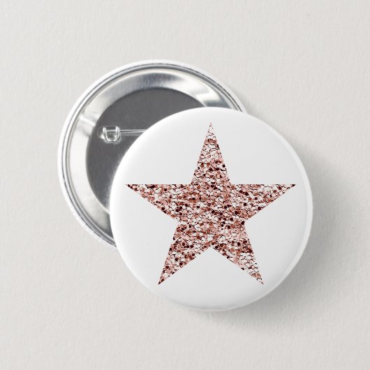 Rose Gold Sequin Twinkle Clipart Shinting Star Cli Button (Vorne & Hinten)