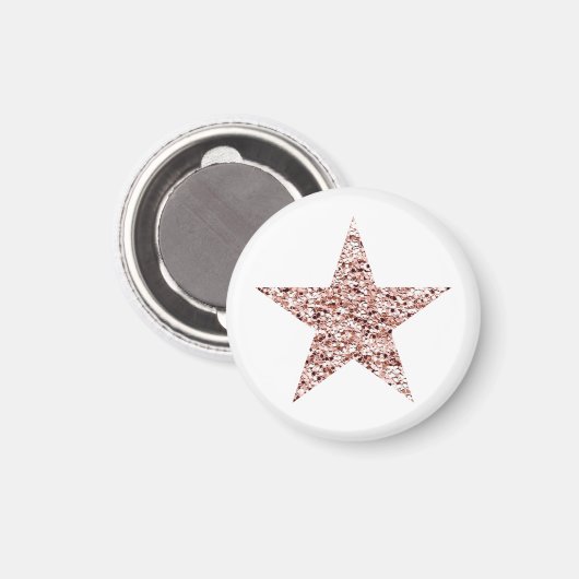 Rose Gold Sequin Twinkle Clipart Shinting Star Cli Magnet (Vorderseite/Rückseite)