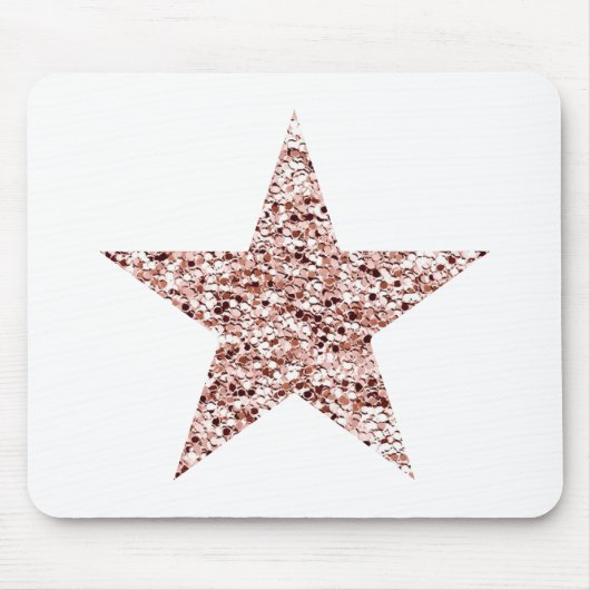 Rose Gold Sequin Twinkle Clipart Shinting Star Cli Mousepad (Vorne)