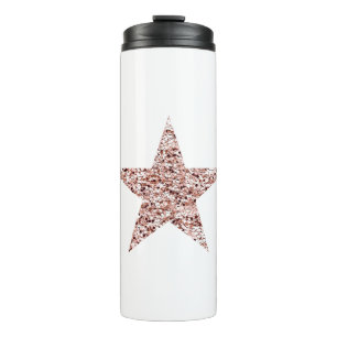 Rose Gold Sequin Twinkle Clipart Shinting Star Cli Thermosbecher
