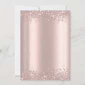 Rose Gold Sequins Dress Confetti Bridal Shower Einladung (Rückseite)