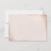 Rose Gold Shimmer Elegante Hochzeit RSVP Karte (Rückseite)