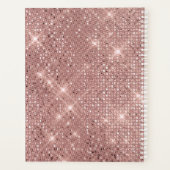 Rose Gold Shimmer Haar Termin Buchplaner Planer (Rückseite)