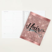 Rose Gold Shimmer Haar Termin Buchplaner Planer (Anzeige)