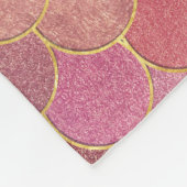 Rose Gold Shimmer Mermaid Scale Muster Fleecedecke (Ecke)