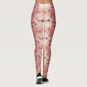 Rose Gold Shimmer Mermaid Scale Muster Leggings (Rückseite)