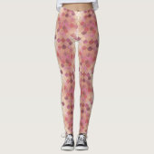 Rose Gold Shimmer Mermaid Scale Muster Leggings (Vorderseite)