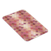 Rose Gold Shimmer Mermaid Scale Muster Magnet (Rechte Seite)