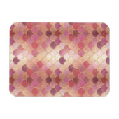 Rose Gold Shimmer Mermaid Scale Muster Magnet (Horizontal)