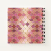 Rose Gold Shimmer Mermaid Scale Muster Notizblock (Rückseite)