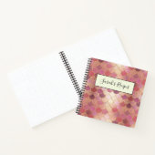 Rose Gold Shimmer Mermaid Scale Muster Notizblock (Innenseite)