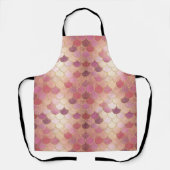 Rose Gold Shimmer Mermaid Scale Muster Schürze (Vorderseite)