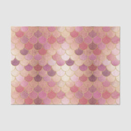 Rose Gold Shimmer Mermaid Scale Muster Seidenpapier