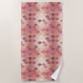 Rose Gold Shimmer Mermaid Scale Muster Strandtuch (Vorderseite)