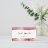 Rose Gold Shimmer Mermaid Scale Muster Visitenkarte (Stehend Vorderseite)