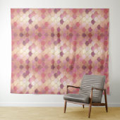 Rose Gold Shimmer Mermaid Scale Muster Wandteppich (Beispiel (Horizontal))