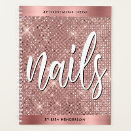 Rose Gold Shimmer Nails Terminplaner Buchplaner Planer