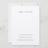 Rose Gold Shimmer zieht die Kette an Einladung (Rückseite)