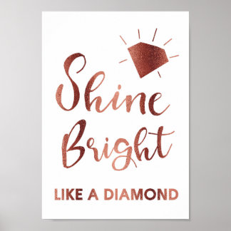 Rose Gold Shine strahlt wie ein Diamant Song Lyrie Poster