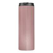 Rose Gold Shiny Background & Black Laurel Wreath Thermosbecher (Rückseite)