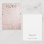 Rose Gold Shiny Sparkle Glitzer Necklace Display Visitenkarte (Vorne/Hinten)