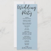 Rose Gold Shooting Stars Blue Gray Wedding Program (Rückseite)
