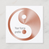 Rose Gold sieht Yang aus Quadratische Visitenkarte (Vorderseite)