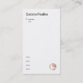 Rose Gold sieht yang aus - vertikal Visitenkarte (Rückseite)