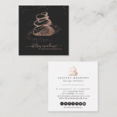 Rose-Gold-Signatur-Wellness-Center-Logo | Square B Quadratische Visitenkarte (Vorne/Hinten)