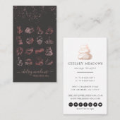 Rose-Gold-Signatur-Wellness-Center-Logo Visitenkarte (Vorne/Hinten)