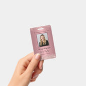 Rose Gold Signature Elegance Mitarbeiter-IDs Ausweis (Handheld)