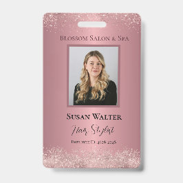 Rose Gold Signature Elegance Mitarbeiter-IDs Ausweis