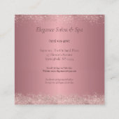 Rose Gold Signature Elegance Quadratische Visitenkarte (Rückseite)