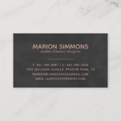 Rose Gold Signature Elegante Visitenkarte (Rückseite)