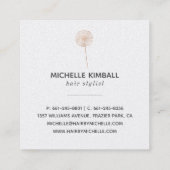 Rose-Gold-Signature-Leuchter | Square Business Quadratische Visitenkarte (Rückseite)