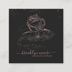 Rose-Gold-Signature-Logo   Square Business Quadratische Visitenkarte