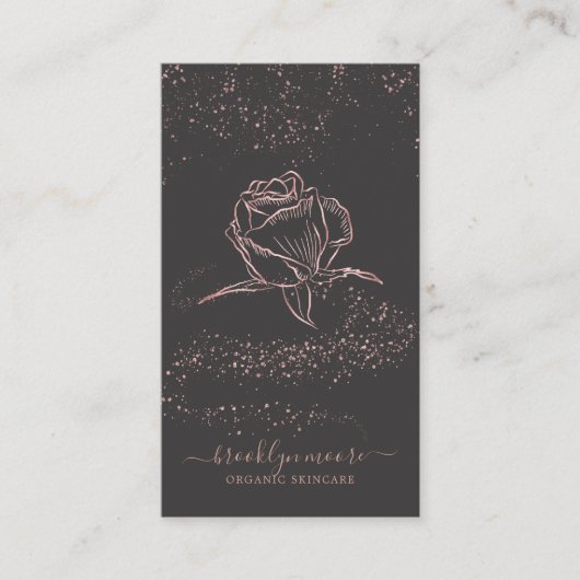 Rose-Gold-Signature-Logo Visitenkarte (Vorderseite)