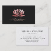 Rose Gold Signature Lotus Blume Yoga Pose Visitenkarte (Vorne/Hinten)