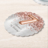 Rose Gold Silber 7. Geburtstagsfeier Untersetzer (angewinkelt)