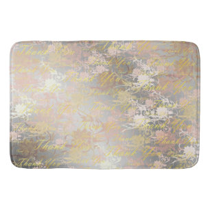 Rose, Gold, Silber, danke + Sie, Blume, Badematte