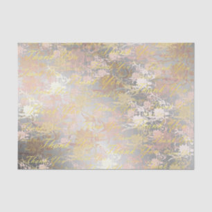 Rose, Gold, Silber, danke + Sie, Blume, Seidenpapier