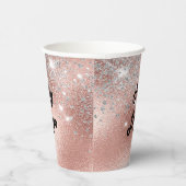Rose Gold Silber-Firmenlogo Pappbecher (Rechts)