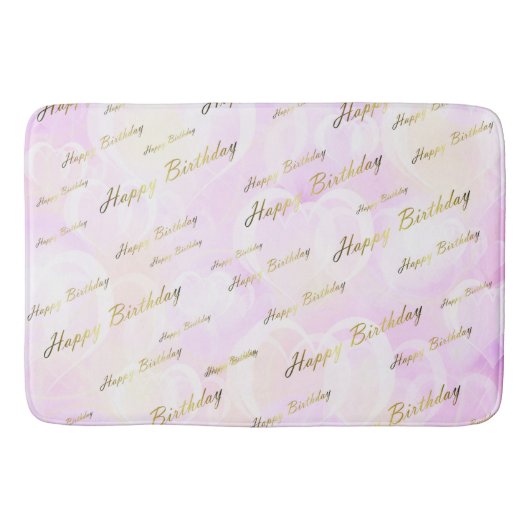 Rose, Gold, Silber, Geburtstag, Blume, Badematte (Vorderseite)