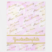 Rose, Gold, Silber, Geburtstag, Blume, Fleecedecke (Vorderseite)