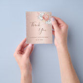 Rose gold silber Glitzer florale Dankeschön Flyer (Gruppe)