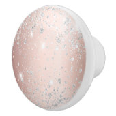 Rose Gold silber Glitzer Staub mädchenhaft elegant Keramikknauf (Rechts)