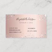 Rose Gold silber Glitzer Staub Metallschminke Haar Visitenkarte (Rückseite)