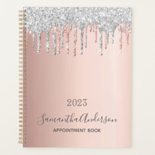 Rose Gold Silber Glitzer Terminbuch Planer