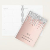 Rose Gold Silber Glitzer Terminkalender 2026 Planer (Anzeige)